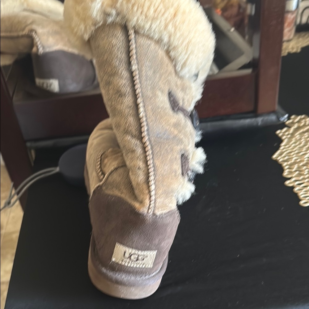UGG Shearling Boots in Brown and Cream